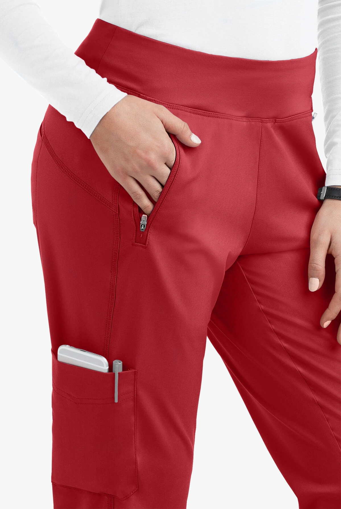 Healing Hands Purple Label Tara Women's 6-Pocket STRETCH Jogger Cargo Scrub Pants Healing Hands Purple Label Tara Women's 6-Pocket STRETCH Jogger Cargo Scrub Pants -Cherokee Shop HE9233 RED 2 HV