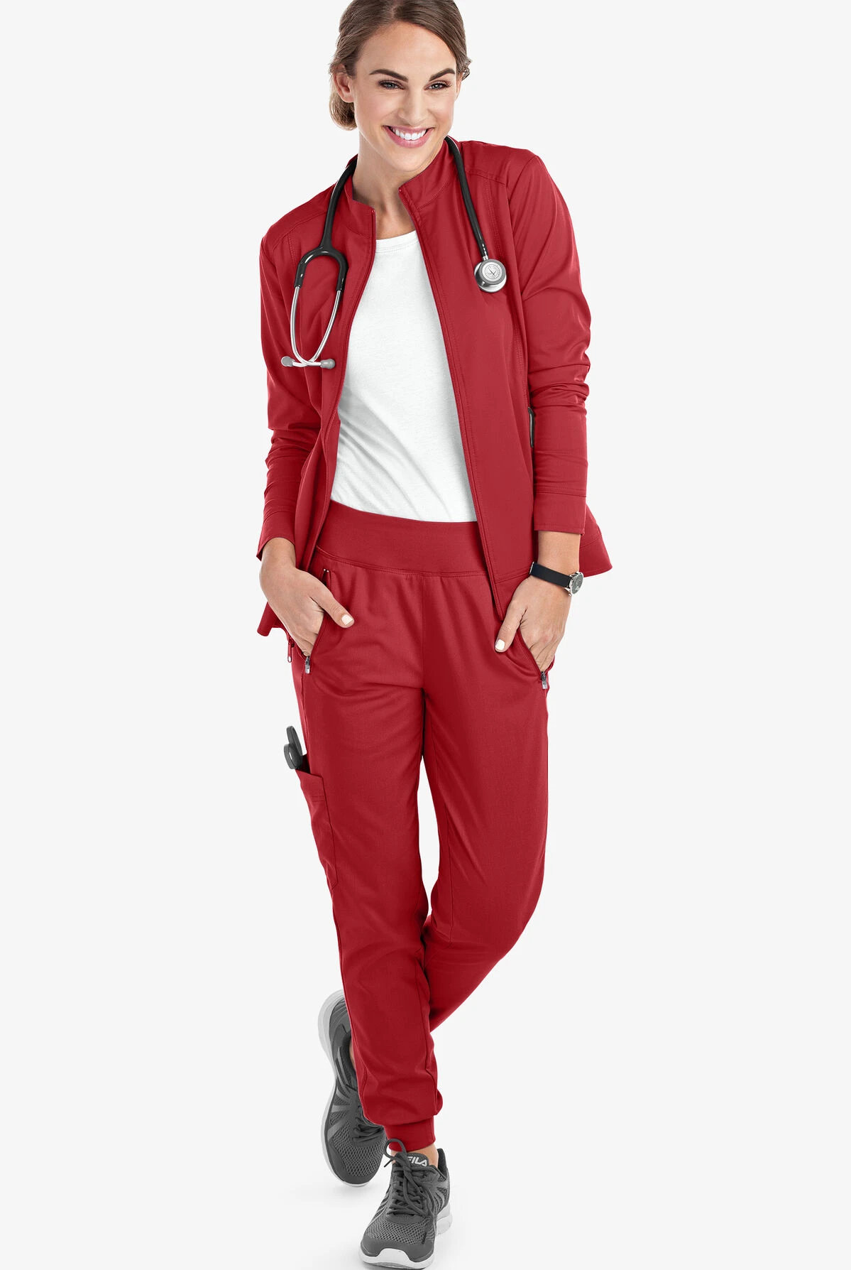 Healing Hands Purple Label Tara Women's 6-Pocket STRETCH Jogger Cargo Scrub Pants Healing Hands Purple Label Tara Women's 6-Pocket STRETCH Jogger Cargo Scrub Pants -Cherokee Shop HE9233 RED 3