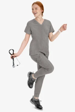 Healing Hands Purple Label Toby Women's 7-Pocket STRETCH Jogger Drawstring Scrub Pant - Petite -Cherokee Shop HE9244 HEAGR 6