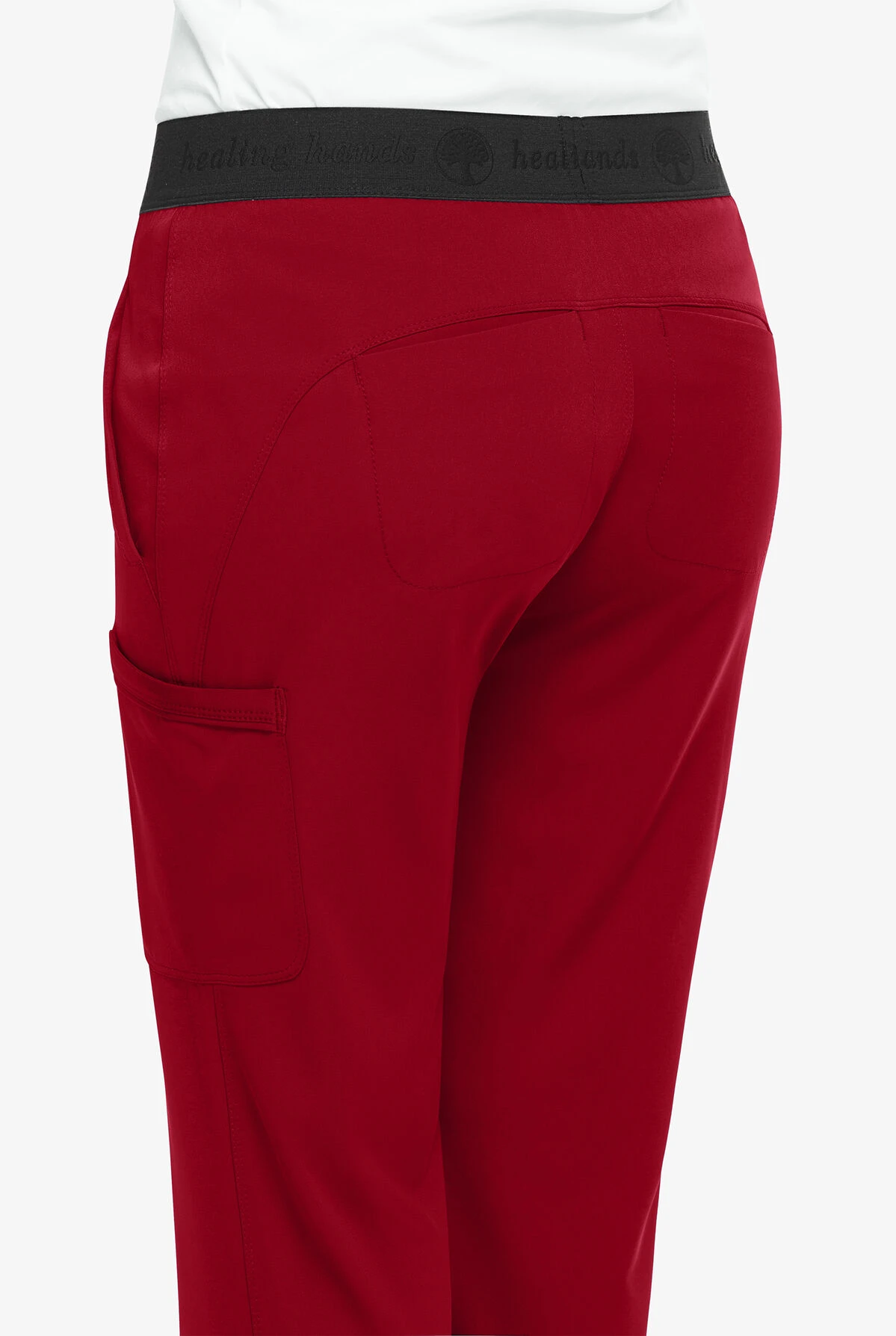 HH Works by Healing Hands Rachel Women's 7-Pocket STRETCH Elastic Waist Scrub Pants HH Works By Healing Hands Rachel Women's 7-Pocket STRETCH Elastic Waist Scrub Pants -Cherokee Shop HE9500 RED 5