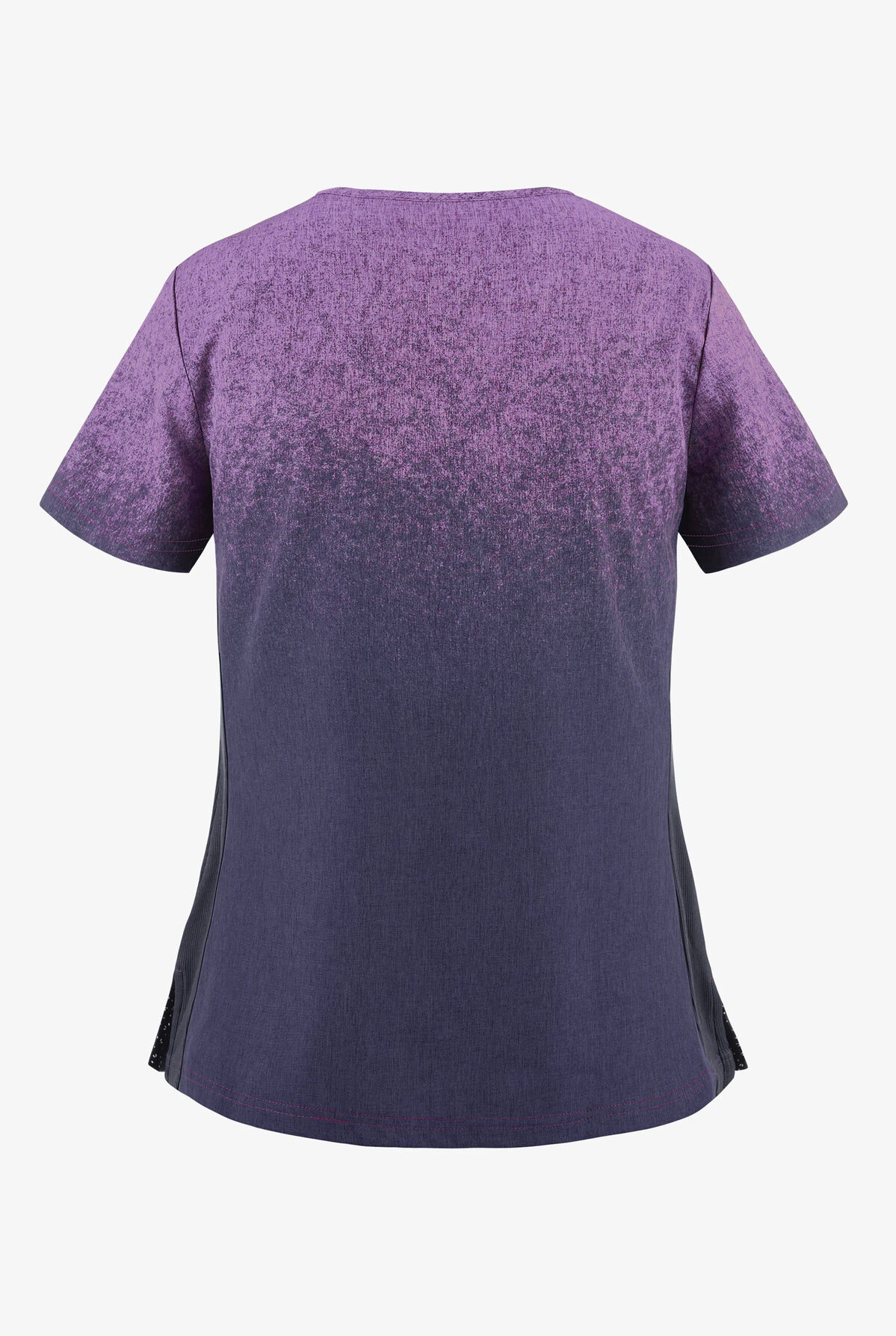 koi Basics Heather Wisteria/Charcoal Women's 2-Pocket Ombre Print Scrub Top Koi Basics Heather Wisteria/Charcoal Women's 2-Pocket Ombre Print Scrub Top -Cherokee Shop K1031HWI 2