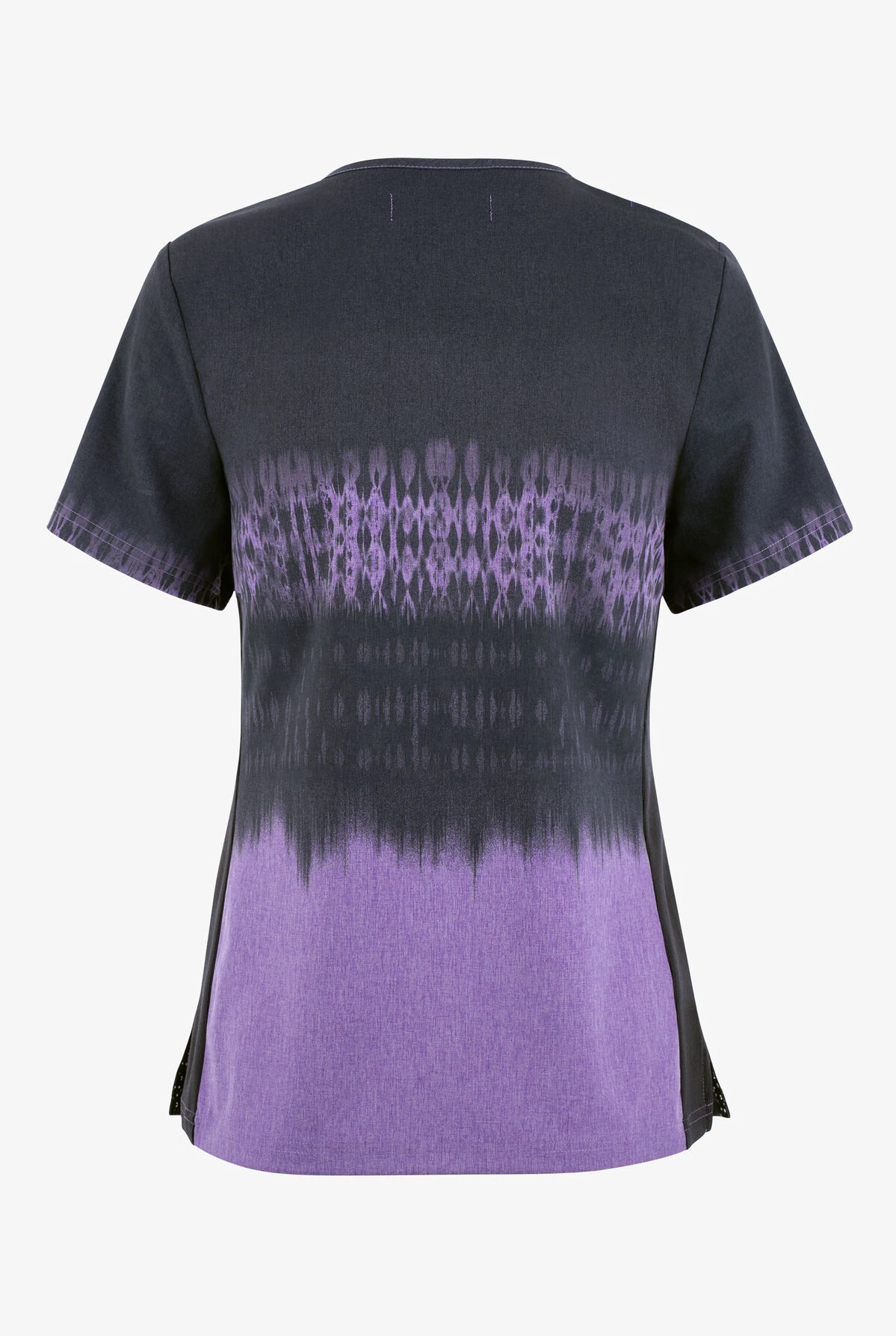 koi Basics Cali Tie Dye Charcoal/Heather Wisteria V-Neck Print Scrub Top Koi Basics Cali Tie Dye Charcoal/Heather Wisteria V-Neck Print Scrub Top -Cherokee Shop K1031TDC 2