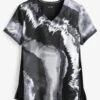 Koi Lite™ Platinum Marble Women's 2-Pocket V-Neck Print Scrub Top