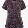 Koi Lite Starry Butterflies Women's 2-Pocket STRETCH V-Neck Print Scrub Top