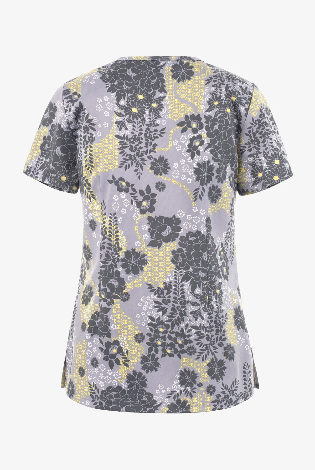koi Basics Lace Platinum Floral Women's 2-Pocket STRETCH V-Neck Print Scrub Top Koi Basics Lace Platinum Floral Women's 2-Pocket STRETCH V-Neck Print Scrub Top -Cherokee Shop K384FCP 2