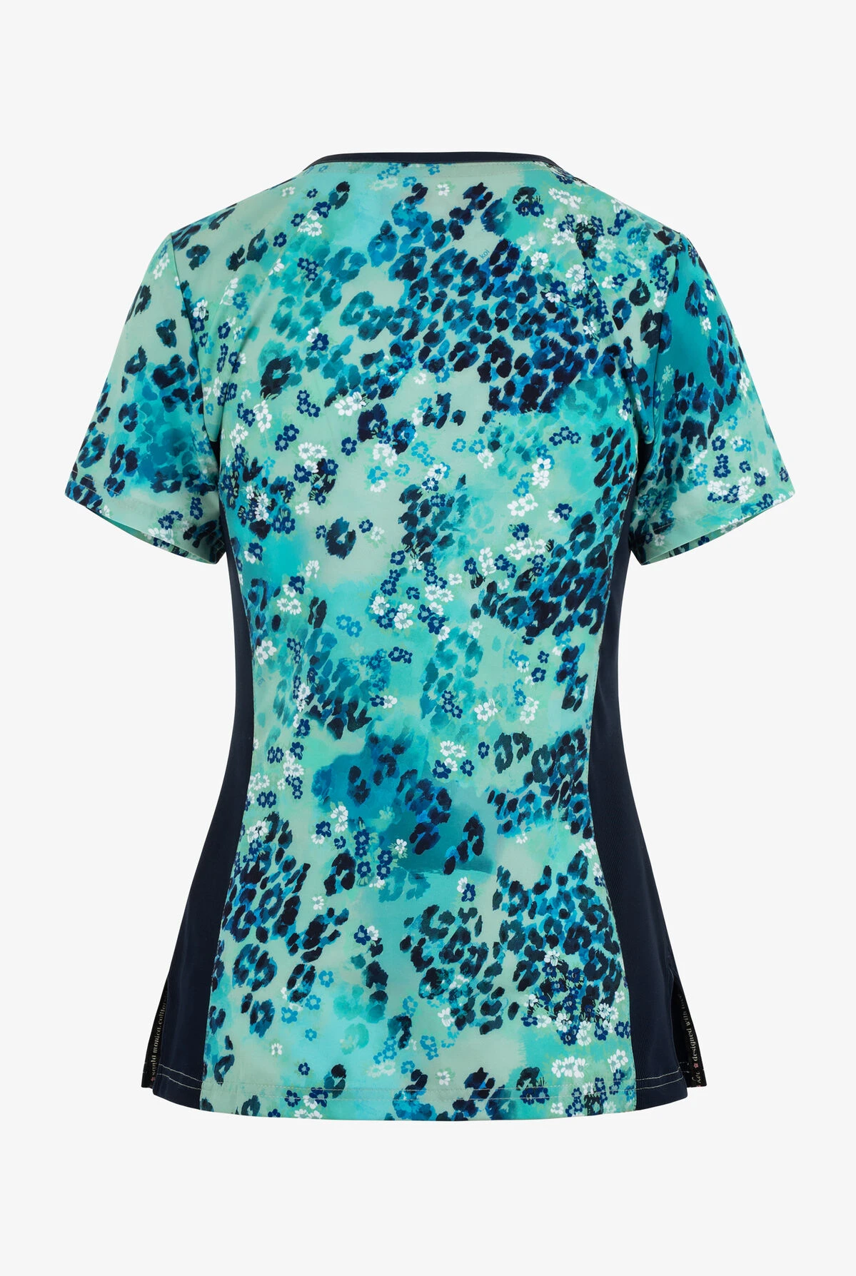 Koi Lite Animal Petals Women's 2-Pocket STRETCH Mock-Wrap Print Scrub Top Koi Lite Animal Petals Women's 2-Pocket STRETCH Mock-Wrap Print Scrub Top -Cherokee Shop K385APT 2