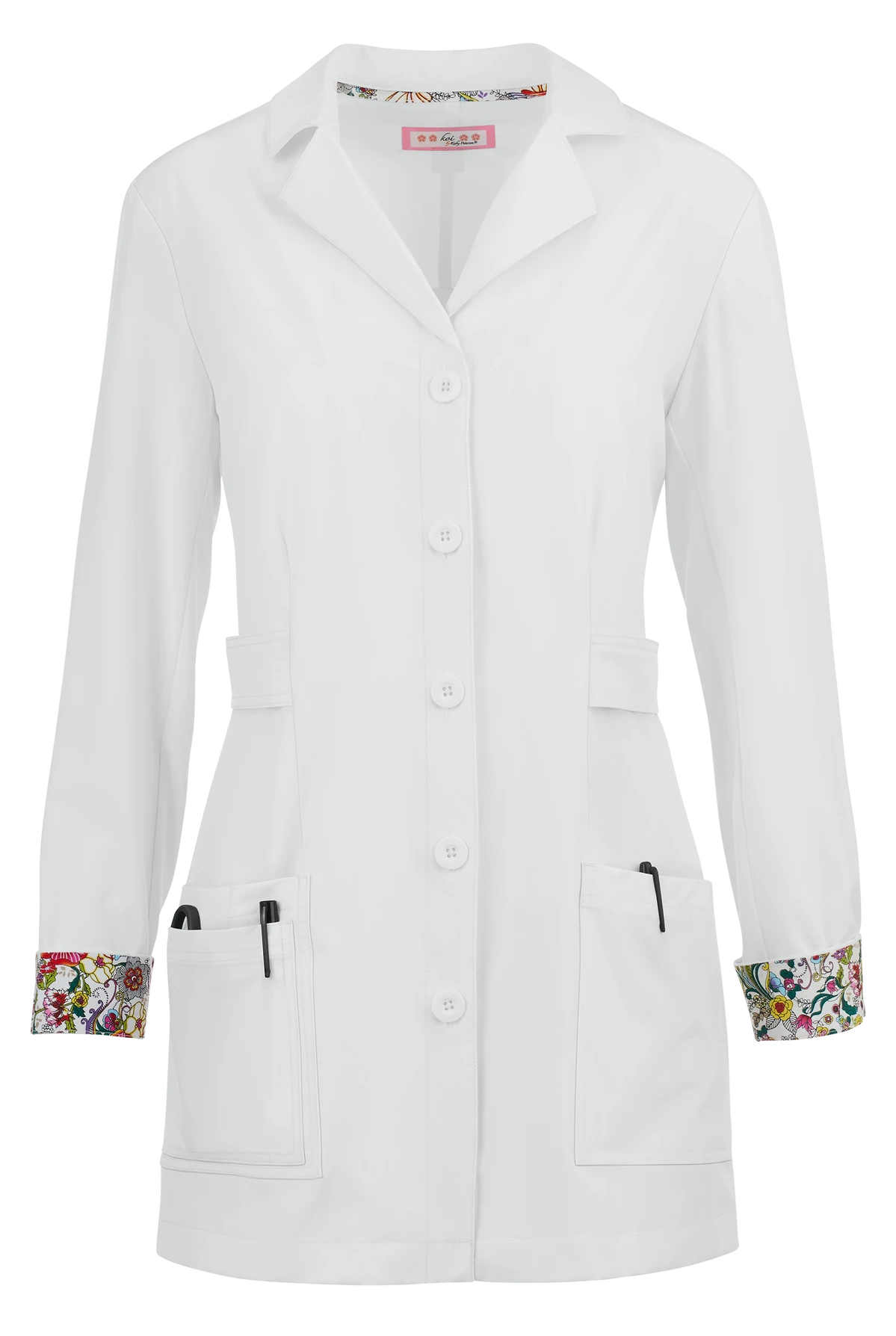 koi Professional Stretch Women's 31 ½" 3-Pocket Lab Coat Koi Professional Stretch Women's 31 ½" 3-Pocket Lab Coat -Cherokee Shop K451 WHITE 1