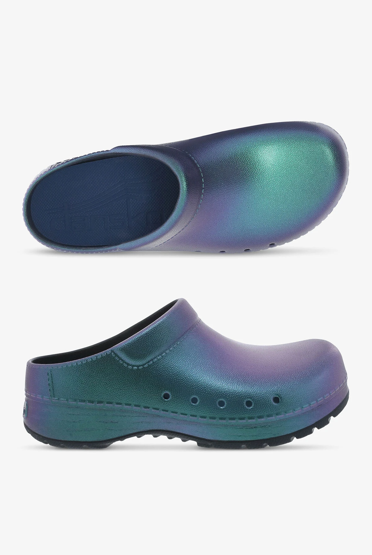 Dansko Women's Kane Black Iridescent Backless Nursing Clogs Dansko Women's Kane Black Iridescent Backless Nursing Clogs -Cherokee Shop KANEBLIR 1