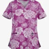 Maevn Florever Yours Women's 3-Pocket V-Neck Print Scrub Top