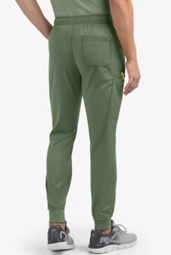 Maevn Matrix Men's 5-Pocket STRETCH Half Elastic Waistband Jogger Scrub Pants 2 Maevn Matrix Men's 5-Pocket STRETCH Half Elastic Waistband Jogger Scrub Pants -Cherokee Shop MA8501 OLIVE 4