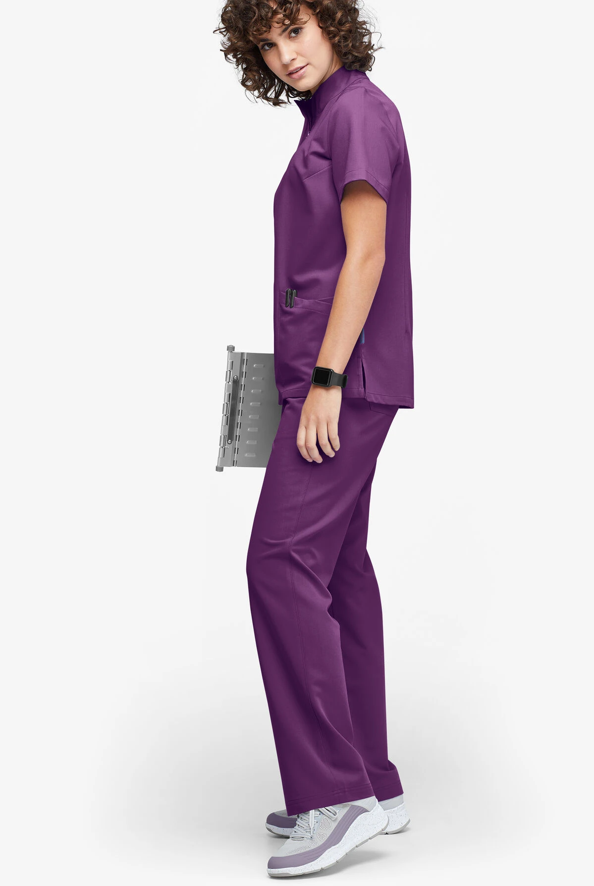 MOVEMENT by Butter-Soft Mira Women's 6-Pocket Wide Leg Scrub Pants MOVEMENT By Butter-Soft Mira Women's 6-Pocket Wide Leg Scrub Pants -Cherokee Shop MBS265 EGGPL 2 HV