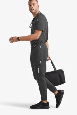 MOVEMENT By Butter-Soft Altair Men's 2-Pocket V-Neck STRETCH Scrub Top -Cherokee Shop MBS377 PEWTE 6