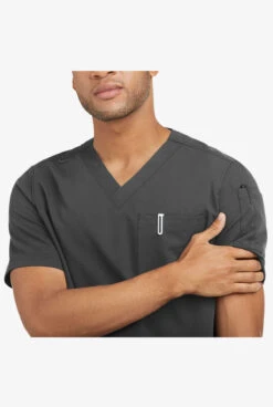 MOVEMENT By Butter-Soft Altair Men's 2-Pocket V-Neck STRETCH Scrub Top -Cherokee Shop MBS377 PEWTE 8