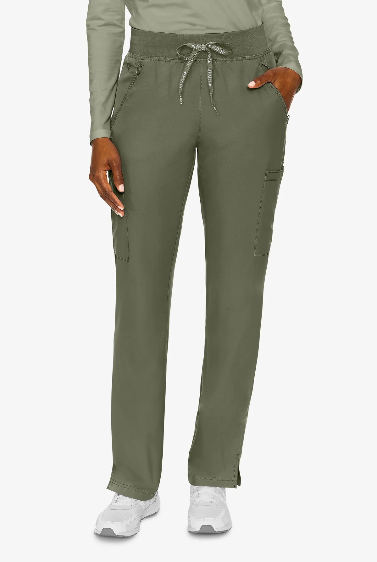 Med Couture Insight Women's 4-Pocket Zipper Cargo Pocket Scrub Pants Med Couture Insight Women's 4-Pocket Zipper Cargo Pocket Scrub Pants -Cherokee Shop P2702 110323 OLIVE 1 S