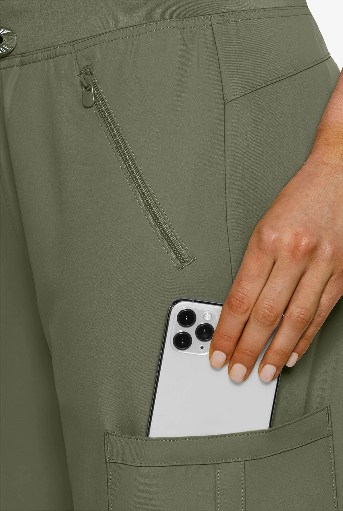 Med Couture Insight Women's 4-Pocket Zipper Cargo Pocket Scrub Pants Med Couture Insight Women's 4-Pocket Zipper Cargo Pocket Scrub Pants -Cherokee Shop P2702 110323 OLIVE 3 HV