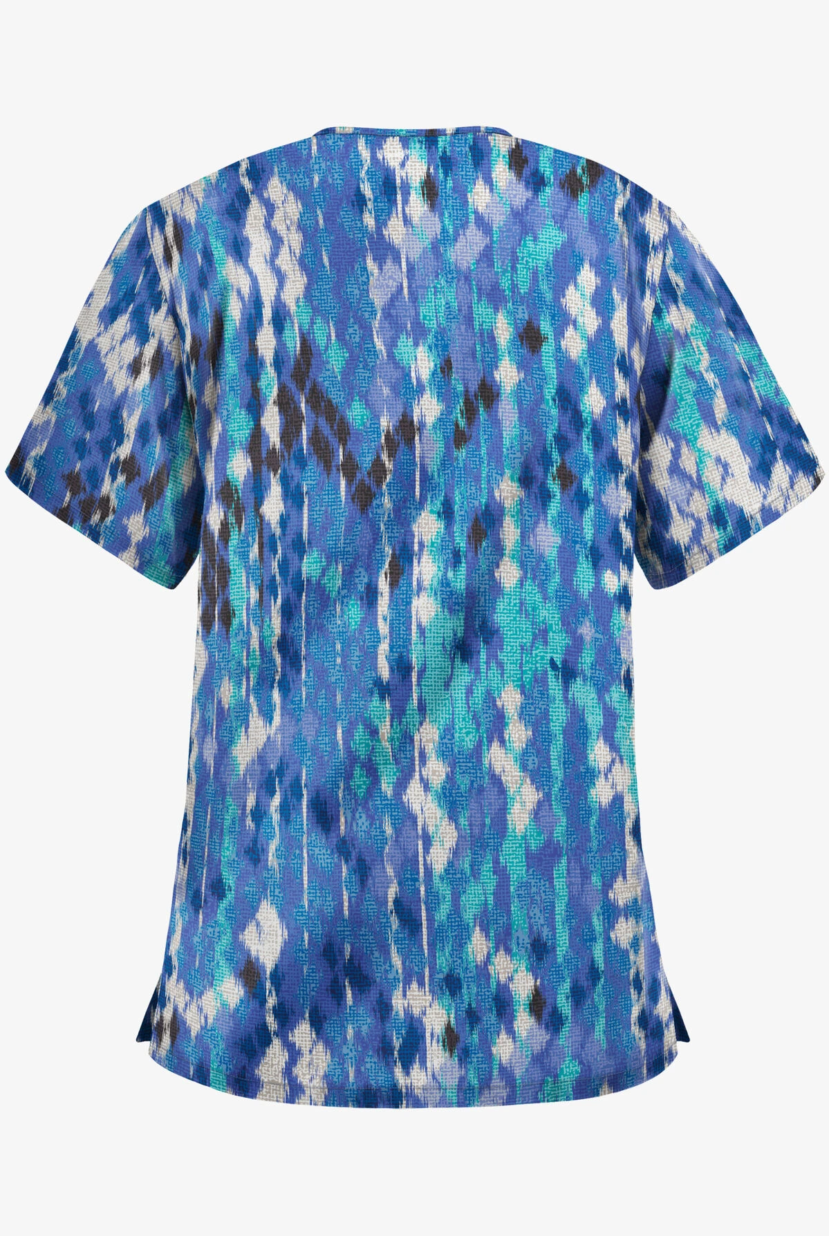 UA Best Buy Antik Ikat Royal Women's 3-Pocket V-Neck Print Scrub Top UA Best Buy Antik Ikat Royal Women's 3-Pocket V-Neck Print Scrub Top -Cherokee Shop PC61AIR 2