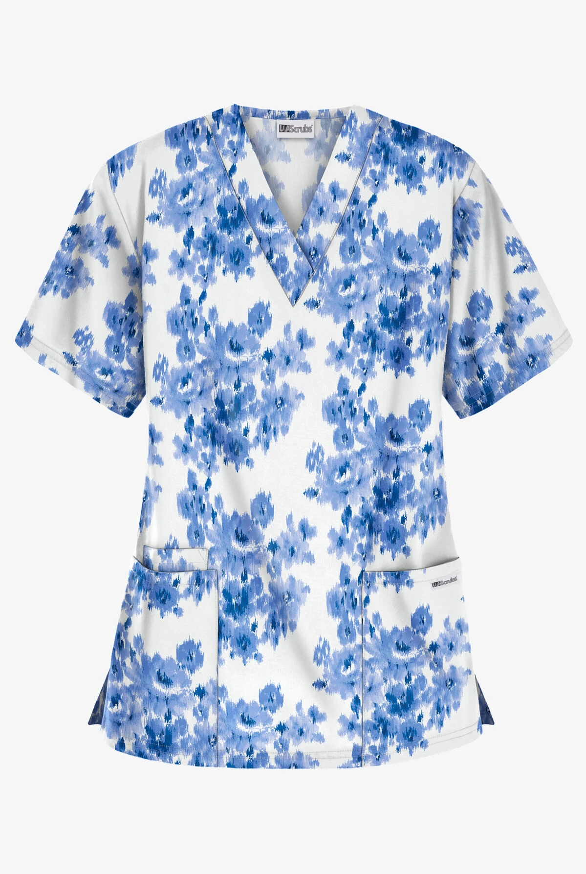 UA Best Buy Brocade Floral White Printed Women's 3-Pocket V-Neck Scrub Top UA Best Buy Brocade Floral White Printed Women's 3-Pocket V-Neck Scrub Top -Cherokee Shop PC61BFL 1