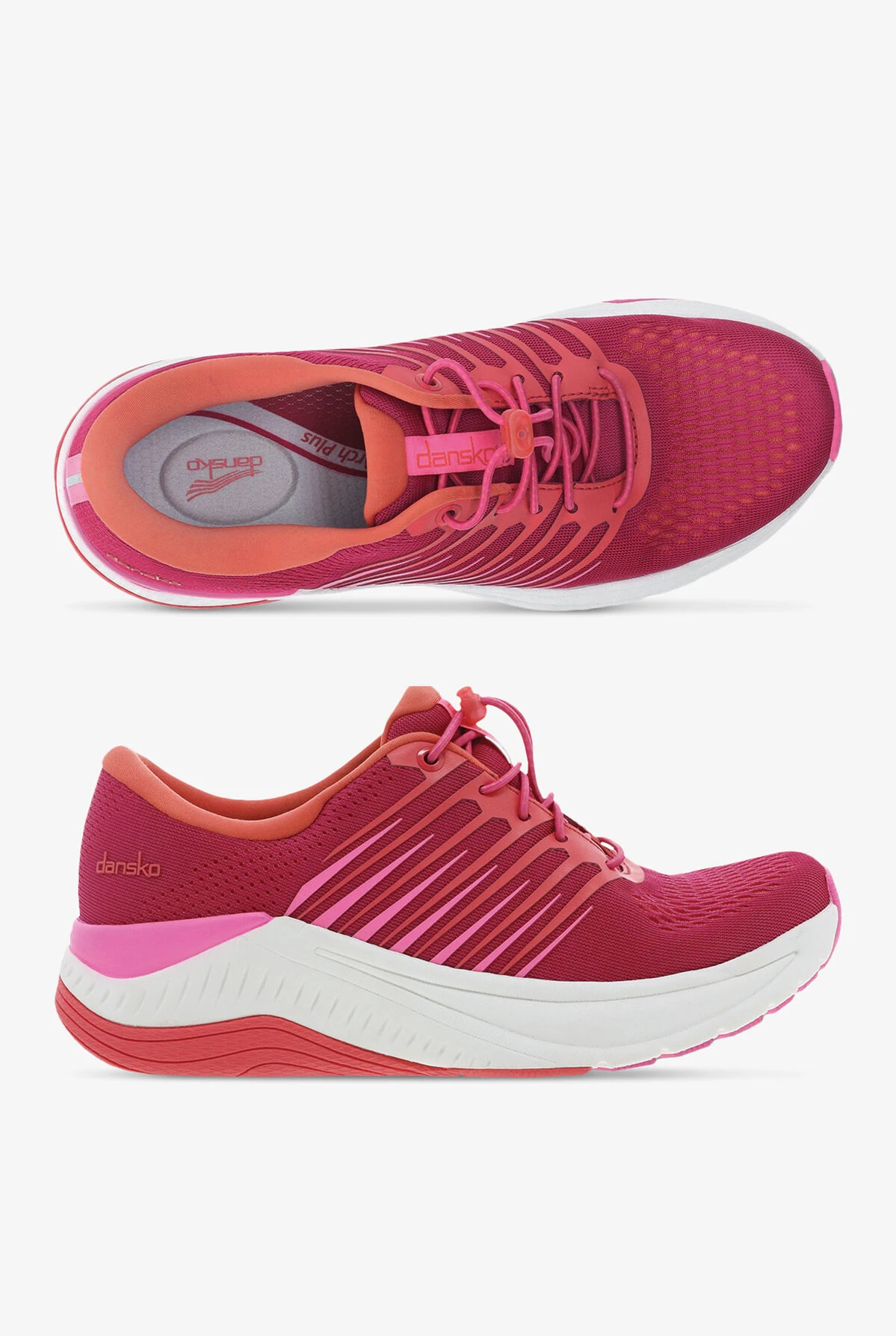 Dansko Women's Penni Strawberry Athletic Lace Up Nursing Shoes Dansko Women's Penni Strawberry Athletic Lace Up Nursing Shoes -Cherokee Shop PENNSTRA 092523 RED 1 S