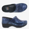 Dansko Women's XP 2.0 Navy Embossed Patent Leather Nursing Clogs
