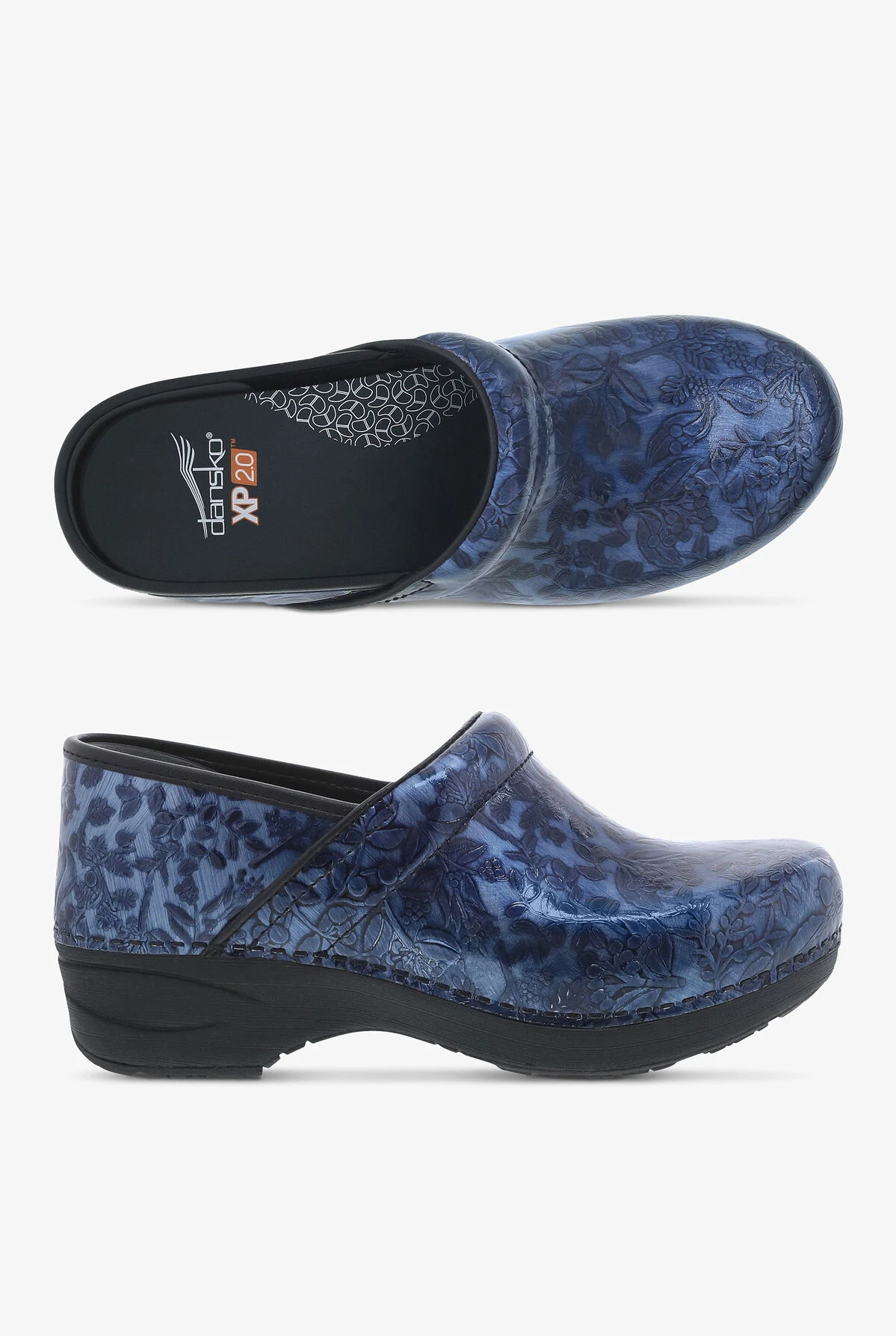 Dansko Women's XP 2.0 Navy Embossed Patent Leather Nursing Clogs Dansko Women's XP 2.0 Navy Embossed Patent Leather Nursing Clogs -Cherokee Shop PROXNAVY 103023 NAVY 1 S