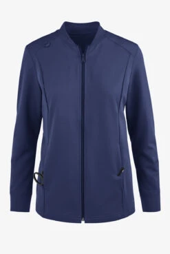 ReSurge Quartz Women’s 6-Pocket Long Sleeve Zip Front Scrub Jacket -Cherokee Shop RE521 100523 NAVY 8