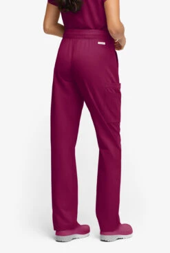 ReSurge Topaz Women's 11-Pocket Drawstring Scrub Pants 4 ReSurge Topaz Women's 11-Pocket Drawstring Scrub Pants -Cherokee Shop RE5514 092023 WINE 5