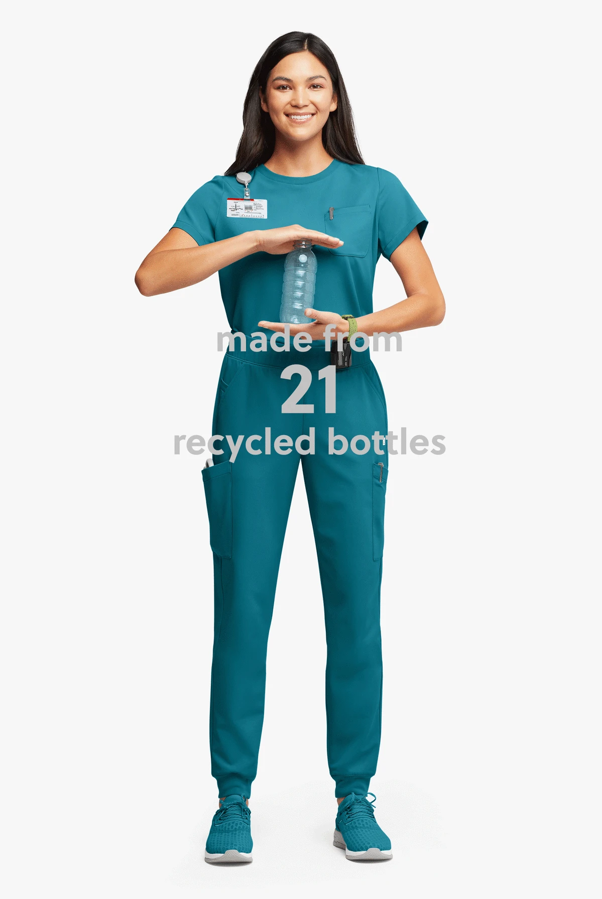 ReSurge Amber Women's Modern 7-Pocket Flat Front Slim Leg Jogger Scrub Pants ReSurge Amber Women's Modern 7-Pocket Flat Front Slim Leg Jogger Scrub Pants -Cherokee Shop RE5516 091123 CARIB 5