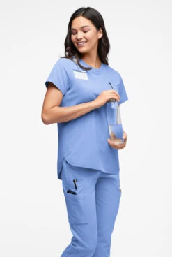 ReSurge Citrine Women's Crew Neck Tuck In / Wear Out Scrub Top -Cherokee Shop RE5541 092023 CEIL 3