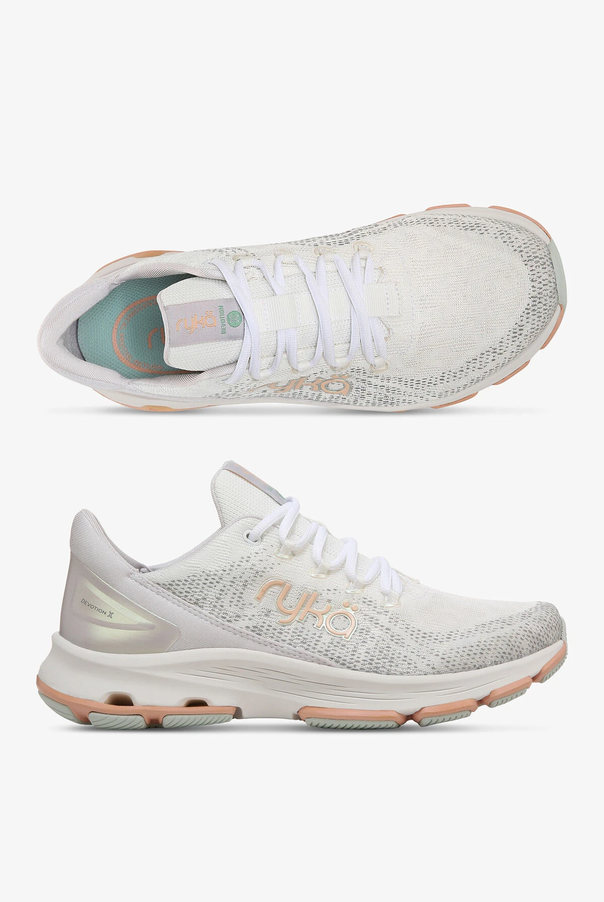 Ryka Women's Devotion X Brilliant White Athletic Lace Up Nursing Shoes Ryka Women's Devotion X Brilliant White Athletic Lace Up Nursing Shoes -Cherokee Shop RYI39431100 092023 1 S