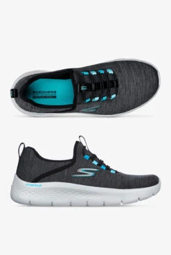 Skechers Performance Women's Go Walk Flex Lucy Black Athletic Pull On Nursing Shoes