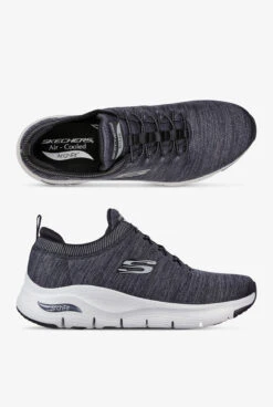 Skechers Sport Men's Arch Fit Waveport Black Athletic Slip On Nursing Shoes