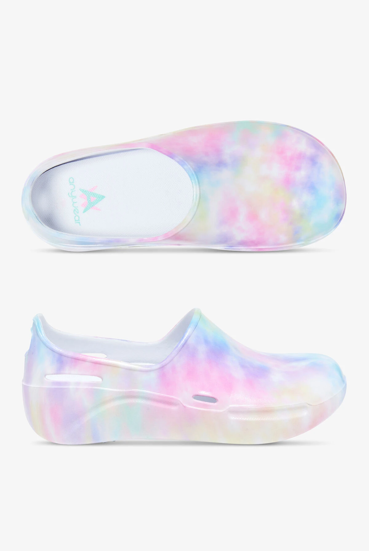 Anywear Unisex Streak Watercolor Rainbow Slip On Nursing Shoes Anywear Unisex Streak Watercolor Rainbow Slip On Nursing Shoes -Cherokee Shop STRWARA 1 S