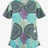 Tasha & Me Mandalas Women's 2-Pocket V-Neck Print Scrub Top