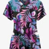 Butter-Soft Originals Aloha Breeze Women's 7-Pocket Curved V-Neck Printed Scrub Top 