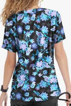 UA Butter-Soft STRETCH Jacobean Spring Women’s 4-Pocket Notch-Neck Printed Scrub Top 2 UA Butter-Soft STRETCH Jacobean Spring Women’s 4-Pocket Notch-Neck Printed Scrub Top -Cherokee Shop TS4244JSBL 3
