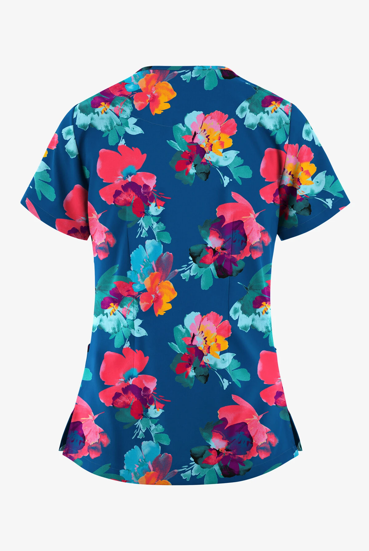 Easy STRETCH By Butter-Soft™ Sweet Blossoms Royal Women's 2-Pocket Mitered V-Neck Printed Scrub Top Easy STRETCH By Butter-Soft™ Sweet Blossoms Royal Women's 2-Pocket Mitered V-Neck Printed Scrub Top -Cherokee Shop TS434SBRL 100523 2