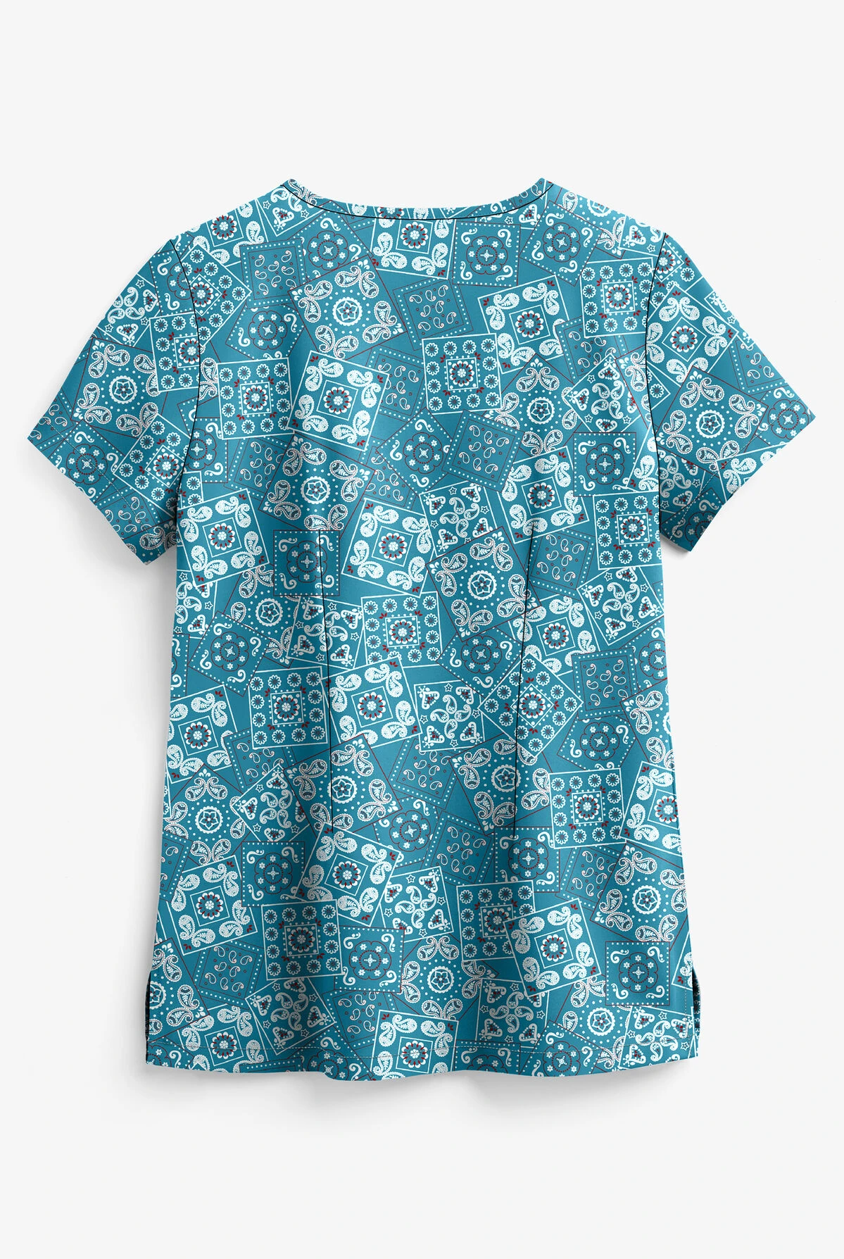 UA Butter-Soft STRETCH Bandana Paisley Women's 1-Pocket V-Neck Print Scrub Top UA Butter-Soft STRETCH Bandana Paisley Women's 1-Pocket V-Neck Print Scrub Top -Cherokee Shop TS452BPH 2