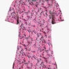 UA Butter-Soft STRETCH Romantic Paisley Eggplant Women's 1-Pocket V-Neck Tuck-In Printed Scrub Top