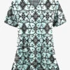 UA Butter-Soft STRETCH Desert Rose Black Printed Women's 2-Pocket V-Neck Scrub Top