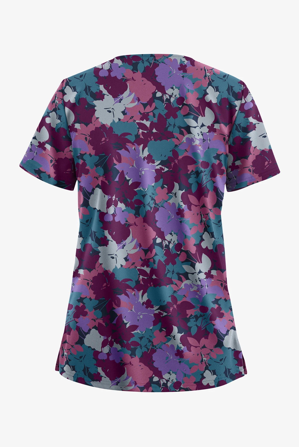 UA Butter-Soft STRETCH Layered Floral Navy Women's 2-Pocket V-Neck Print Scrub Top UA Butter-Soft STRETCH Layered Floral Navy Women's 2-Pocket V-Neck Print Scrub Top -Cherokee Shop TS542LFNV 3
