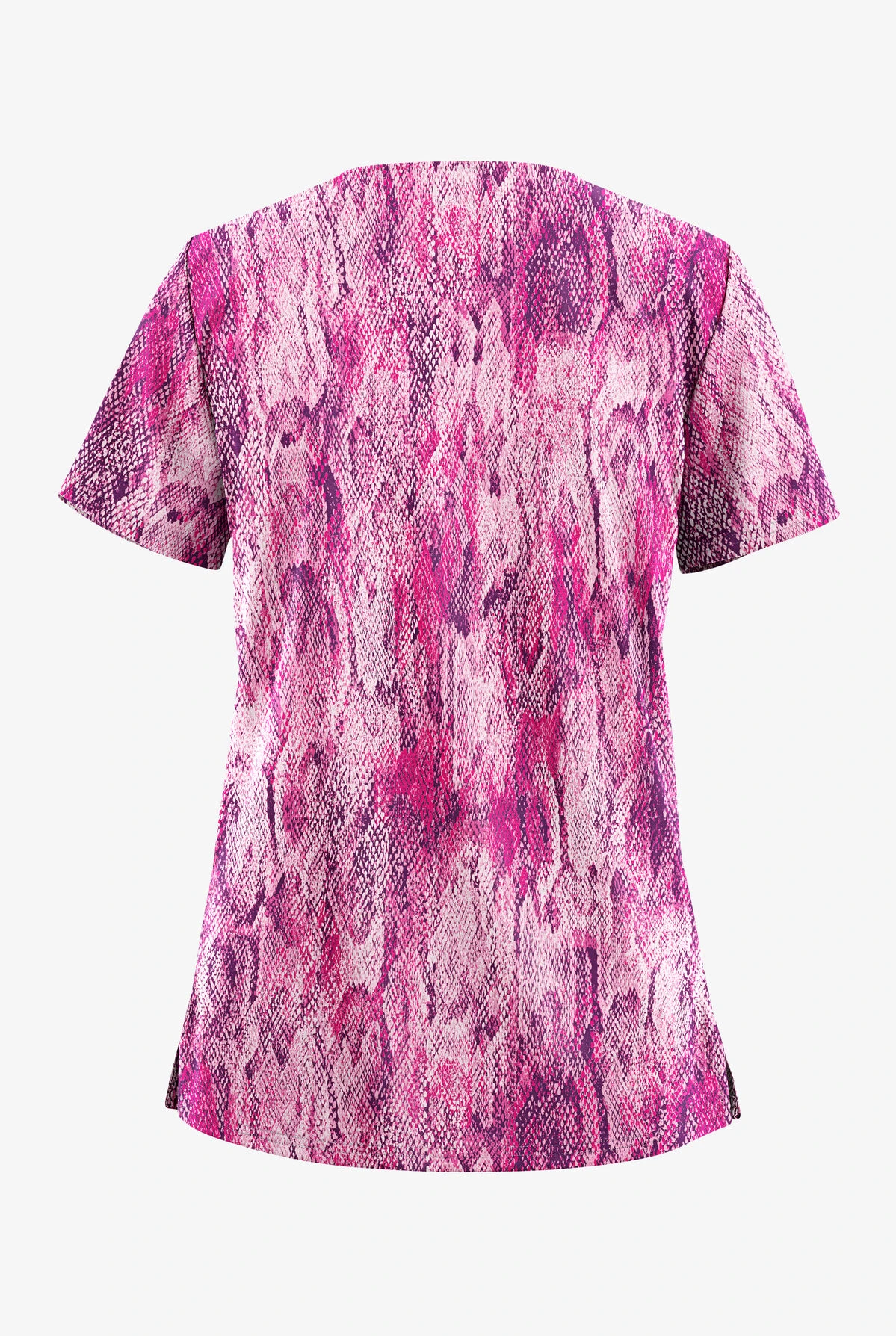 UA Butter-Soft STRETCH Lux Python Eggplant Women's 2-Pocket V-Neck Printed Scrub Top UA Butter-Soft STRETCH Lux Python Eggplant Women's 2-Pocket V-Neck Printed Scrub Top -Cherokee Shop TS542LPEG 100523 2