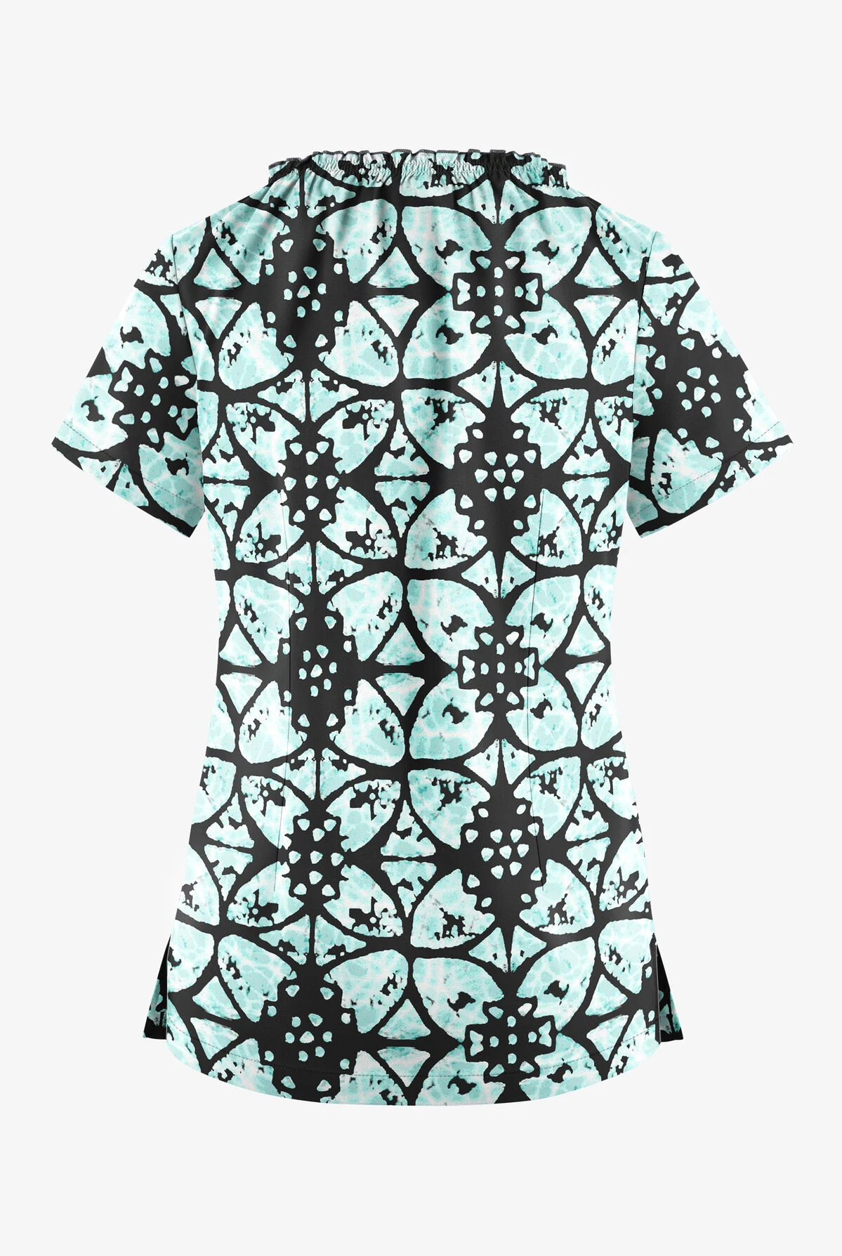 UA Butter-Soft STRETCH Desert Rose Black Printed Women's 6-Pocket Peasant Style Scrub Top UA Butter-Soft STRETCH Desert Rose Black Printed Women's 6-Pocket Peasant Style Scrub Top -Cherokee Shop TS569DRB 2