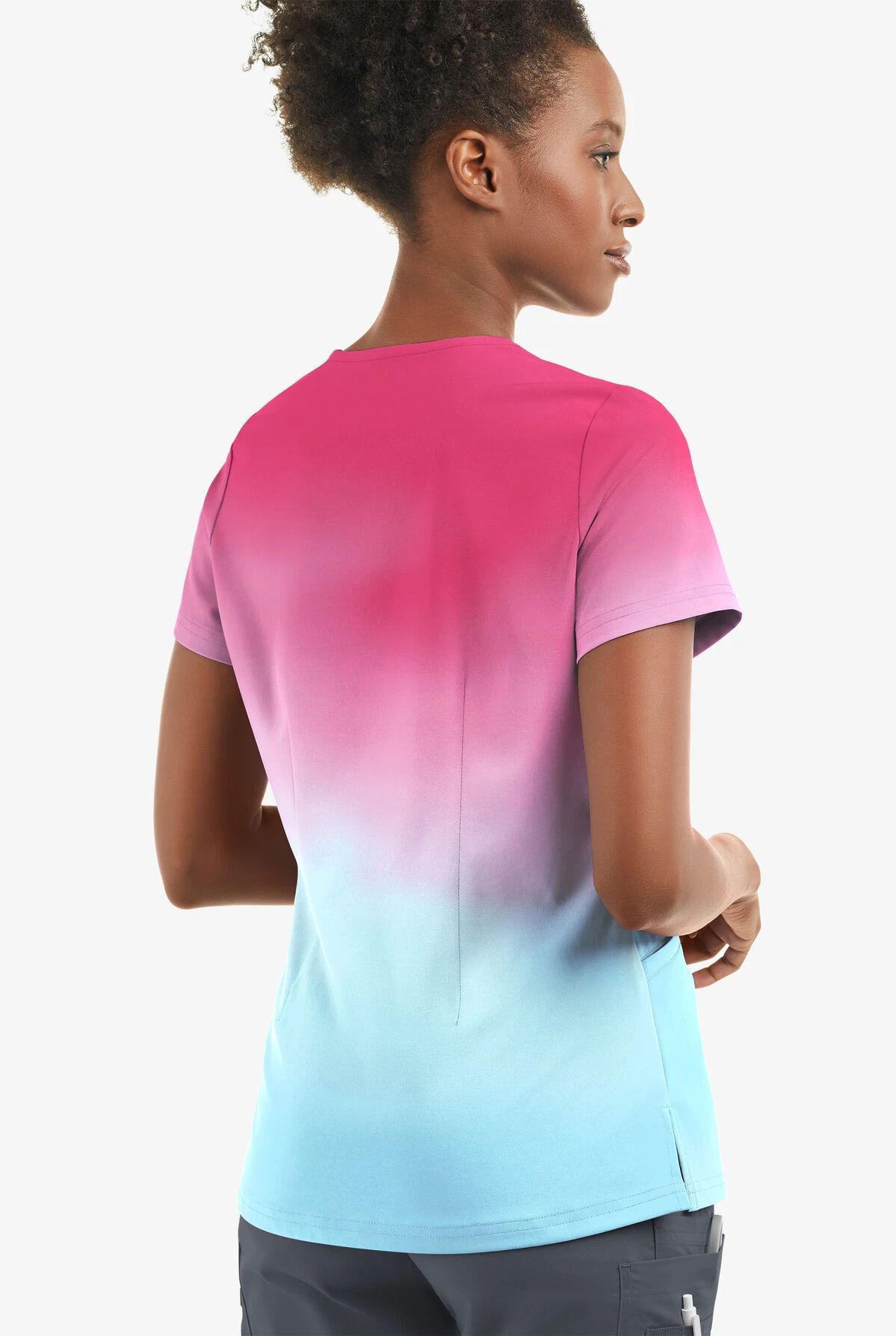 UA Butter-Soft STRETCH Evening Sky Ombre View Women's 2-Angled Welt Pocket V-Neck Printed Scrub Top UA Butter-Soft STRETCH Evening Sky Ombre View Women's 2-Angled Welt Pocket V-Neck Printed Scrub Top -Cherokee Shop TS631EOPV 100323 2