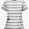 UA Butter-Soft Filter Stripe Lotus Women's 2-Pocket V-Neck Print Scrub Top