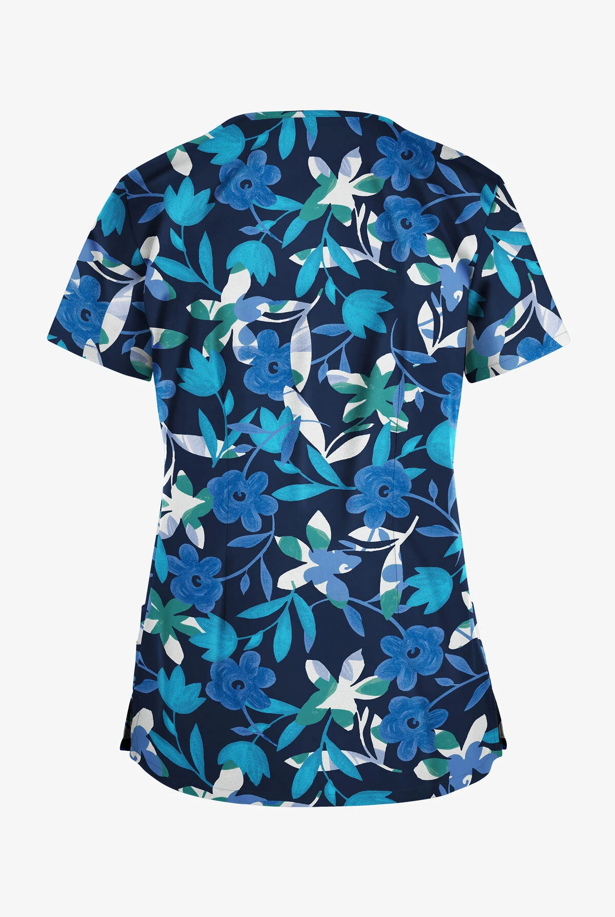 Butter-Soft Matisse Floral Navy Women's 4-Pocket Rounded V-Neck Printed Scrub Top Butter-Soft Matisse Floral Navy Women's 4-Pocket Rounded V-Neck Printed Scrub Top -Cherokee Shop TS697MFNY 2
