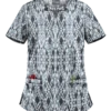 UA Butter-Soft STRETCH Kasih Ikat Women's 4-Pocket V-Neck Print Scrub Top