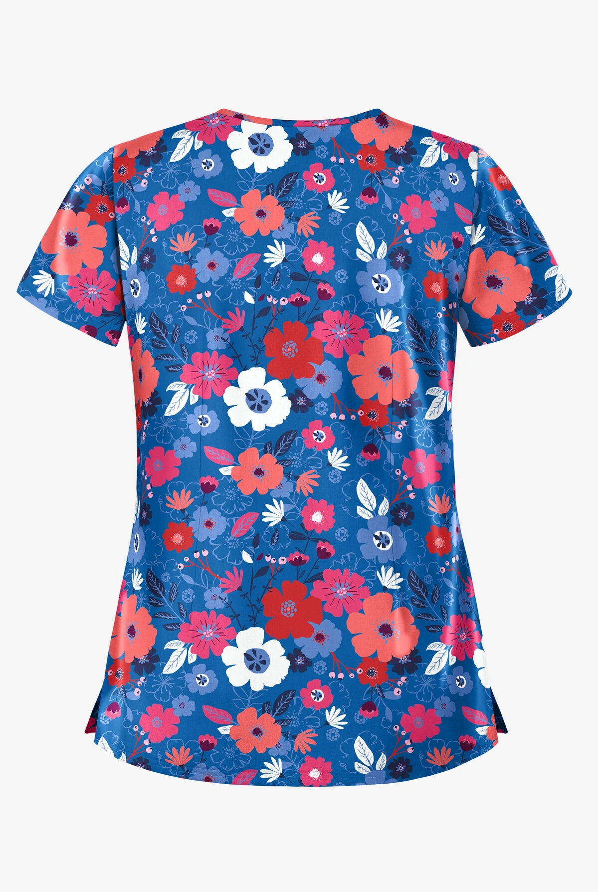UA Palace Floral Royal Women's 4-Pocket Princess Seam Printed Scrub Top UA Palace Floral Royal Women's 4-Pocket Princess Seam Printed Scrub Top -Cherokee Shop UA864PCF 2