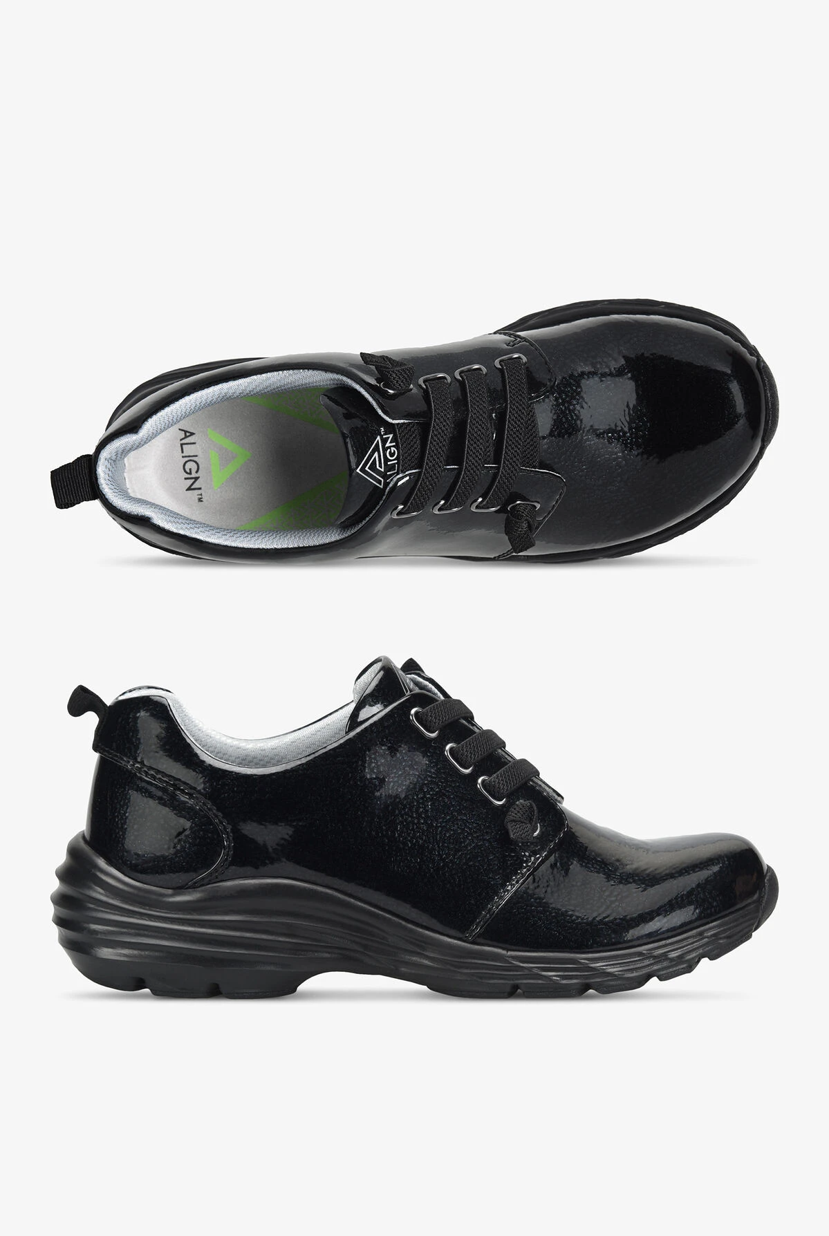 Align™ Women's Velocity Black Patent Leather Lace Up Nursing Shoes Align™ Women's Velocity Black Patent Leather Lace Up Nursing Shoes -Cherokee Shop VELOBLPA 1