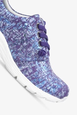 Align™ Women's Velocity Purple Metallic Crackle Lace Up Nursing Shoes -Cherokee Shop VELOPURM 3