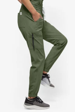 WonderWink Renew Women's 7-Pocket STRETCH Flat Front Drawstring Cargo Jogger Scrub Pants - Petite 2 WonderWink Renew Women's 7-Pocket STRETCH Flat Front Drawstring Cargo Jogger Scrub Pants - Petite -Cherokee Shop W5234 102023 OLIVE 3 S HV
